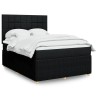 Boxspringbett mit Matratze Schwarz 140x200 cm Stoff