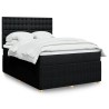 Boxspringbett mit Matratze Schwarz 140x200 cm Stoff