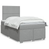 Boxspringbett mit Matratze Hellgrau 120x190 cm Stoff