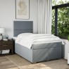 Boxspringbett mit Matratze Hellgrau 120x190 cm Stoff