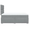 Boxspringbett mit Matratze Hellgrau 120x190 cm Stoff