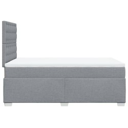 Boxspringbett mit Matratze Hellgrau 120x190 cm Stoff