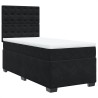 Boxspringbett mit Matratze Schwarz 80x200 cm Samt