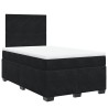 Boxspringbett mit Matratze Schwarz 120x200 cm Samt