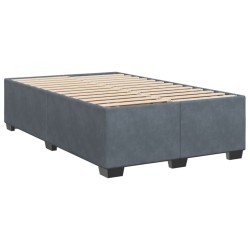 Boxspringbett mit Matratze Dunkelgrau 120x190 cm Samt