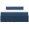 Boxspringbett mit Matratze Blau 180x200 cm Stoff