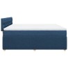 Boxspringbett mit Matratze Blau 180x200 cm Stoff