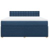 Boxspringbett mit Matratze Blau 180x200 cm Stoff