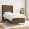 Boxspringbett mit Matratze Dunkelbraun 80x200 cm Stoff