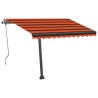 Einziehbare Markise Handbetrieben LED 350x250 cm Orange Braun