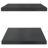 Wandregale 2 Stk. 75x40x3 cm Schwarz Edelstahl