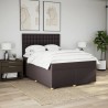 Boxspringbett mit Matratze Dunkelbraun 140x190 cm Stoff