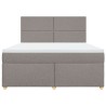 Boxspringbett mit Matratze Taupe 180x200 cm Stoff