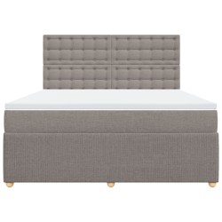 Boxspringbett mit Matratze Taupe 180x200 cm Stoff