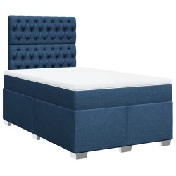 Boxspringbett mit Matratze Blau 120x190 cm Stoff