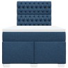 Boxspringbett mit Matratze Blau 120x190 cm Stoff