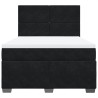 Boxspringbett mit Matratze Schwarz 140x200 cm Samt