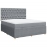 Boxspringbett mit Matratze Hellgrau 180x200 cm Stoff