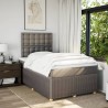 Boxspringbett mit Matratze Taupe 120x200 cm Stoff