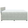 Boxspringbett mit Matratze Hellgrau 180x200 cm Samt