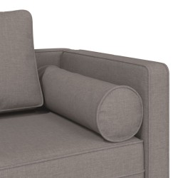 Chaiselongue mit Kissen Taupe Stoff