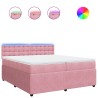 Boxspringbett mit Matratze Rosa 200x200 cm Samt