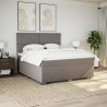 Boxspringbett mit Matratze Taupe 180x200 cm Stoff