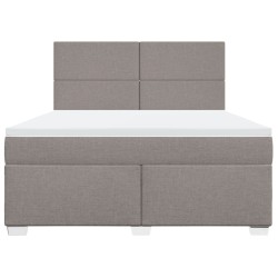 Boxspringbett mit Matratze Taupe 180x200 cm Stoff