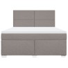 Boxspringbett mit Matratze Taupe 180x200 cm Stoff