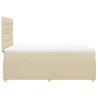 Boxspringbett mit Matratze Creme 120x190 cm Stoff