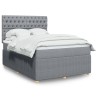 Boxspringbett mit Matratze Hellgrau 140x190 cm Stoff