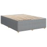 Boxspringbett mit Matratze Hellgrau 140x190 cm Stoff