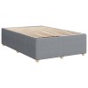 Boxspringbett mit Matratze Hellgrau 120x200 cm Stoff