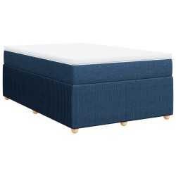 Boxspringbett mit Matratze Blau 120x190 cm Stoff