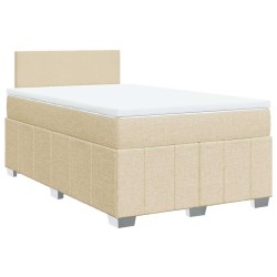 Boxspringbett mit Matratze Creme 120x200 cm Stoff