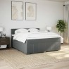 Boxspringbett mit Matratze Dunkelgrau 180x200 cm Stoff