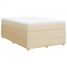 Boxspringbett mit Matratze Creme 120x200 cm Stoff