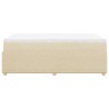 Boxspringbett mit Matratze Creme 120x200 cm Stoff