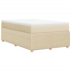 Boxspringbett mit Matratze Creme 120x200 cm Stoff