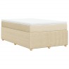 Boxspringbett mit Matratze Creme 120x200 cm Stoff