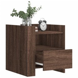 Nachttisch Braun Eichen-Optik 45x50x50 cm Holzwerkstoff