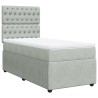 Boxspringbett mit Matratze Hellgrau 80x200 cm Samt