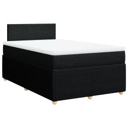 Boxspringbett mit Matratze Schwarz 120x200 cm Stoff