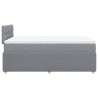 Boxspringbett mit Matratze Hellgrau 120x200 cm Stoff