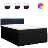 Boxspringbett mit Matratze Schwarz 140x190 cm Stoff