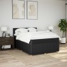 Boxspringbett mit Matratze Schwarz 140x190 cm Stoff