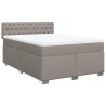 Boxspringbett mit Matratze Taupe 160x200 cm Stoff