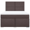 Boxspringbett mit Matratze Dunkelbraun 140x200 cm Stoff