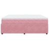 Boxspringbett mit Matratze Rosa 180x200 cm Samt