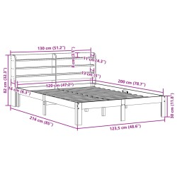 Bettgestell mit Kopfteil ohne Matratze 120x200 cm